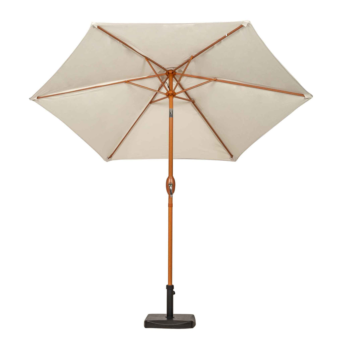 2.5m Wood-Look Aluminium Parasol