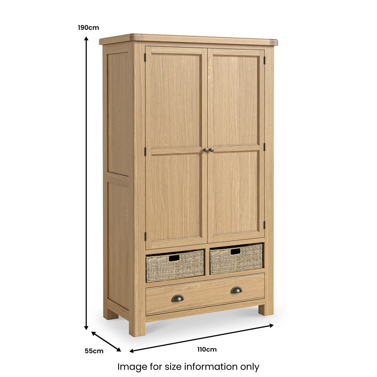 Portland Oak 5 Drawer Larder