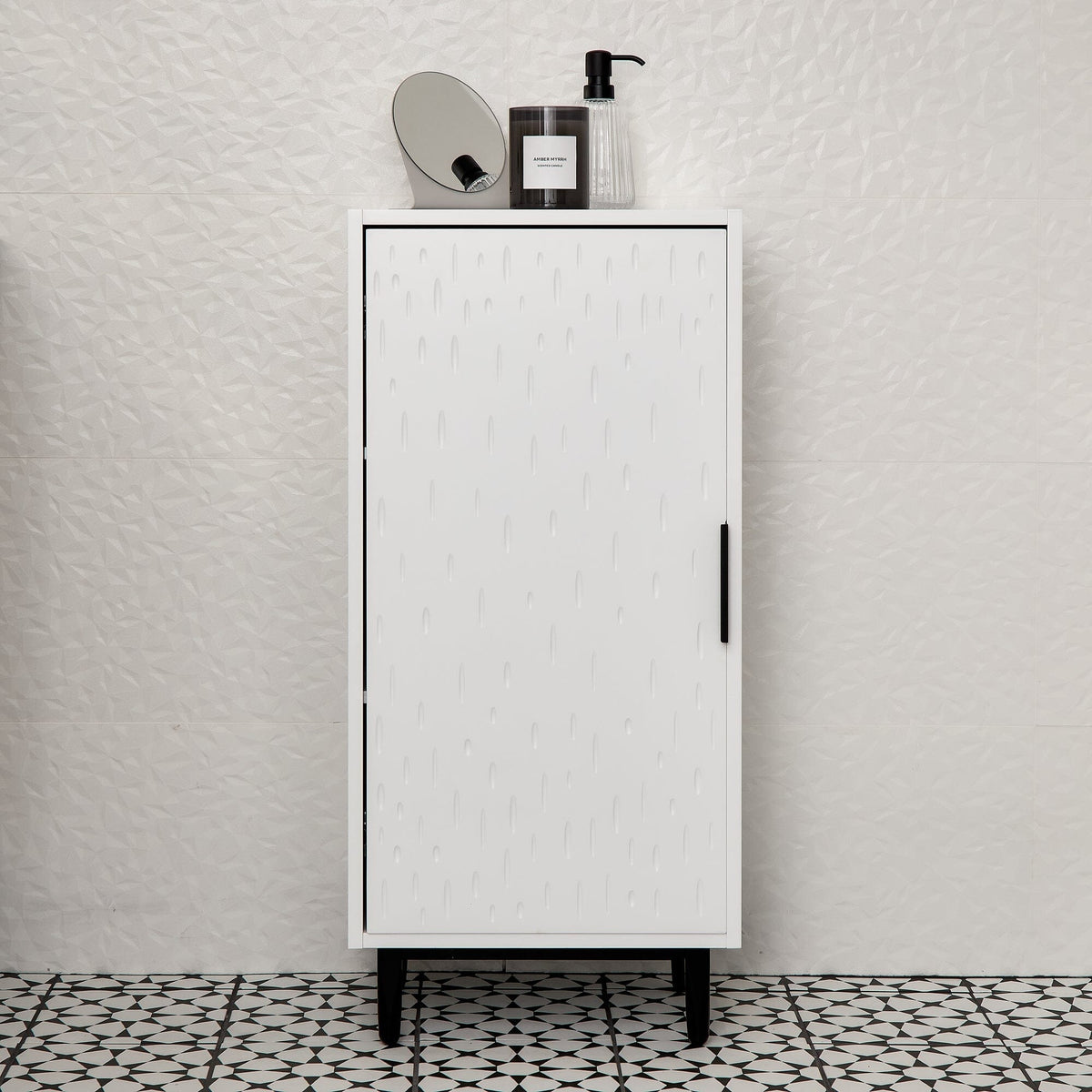 Reva 1 Door Storage Cabinet - Snow White