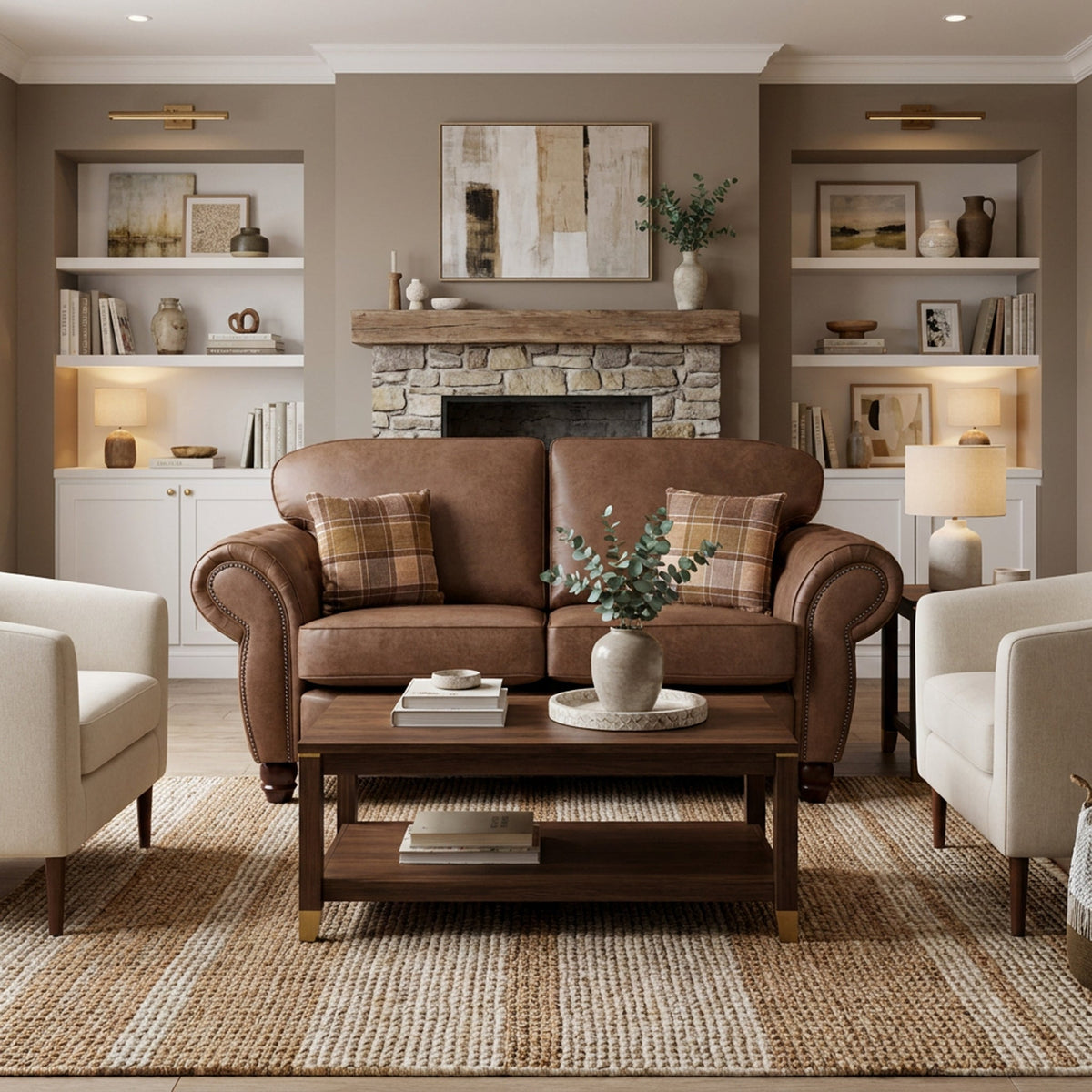 Ashford Faux Leather 2 Seater Sofa