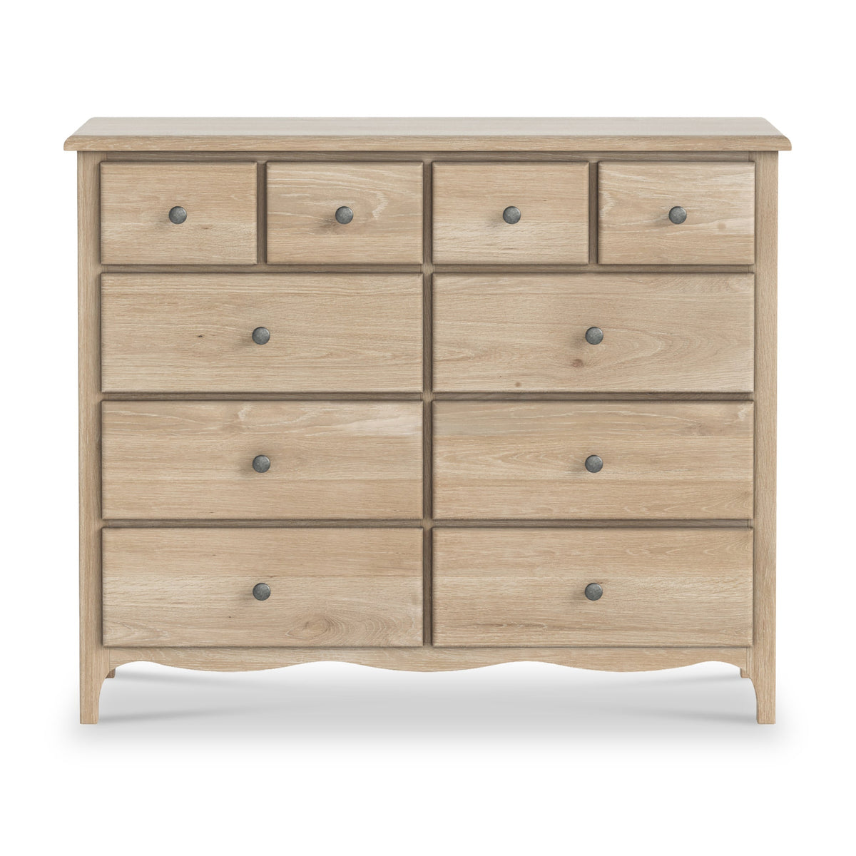 Celine Washed Oak 4 Over 6 Drawer Chest