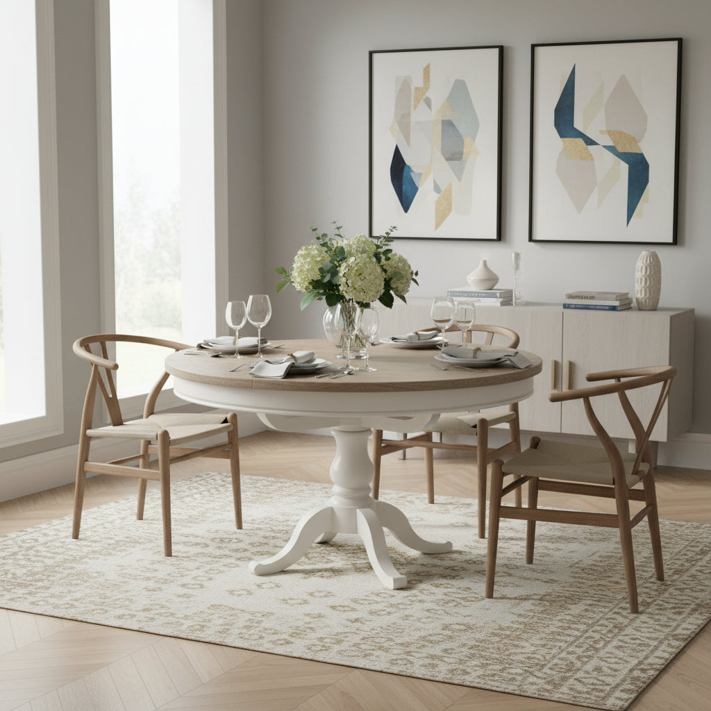 Bramley 110-140cm Extendable Round Dining Table