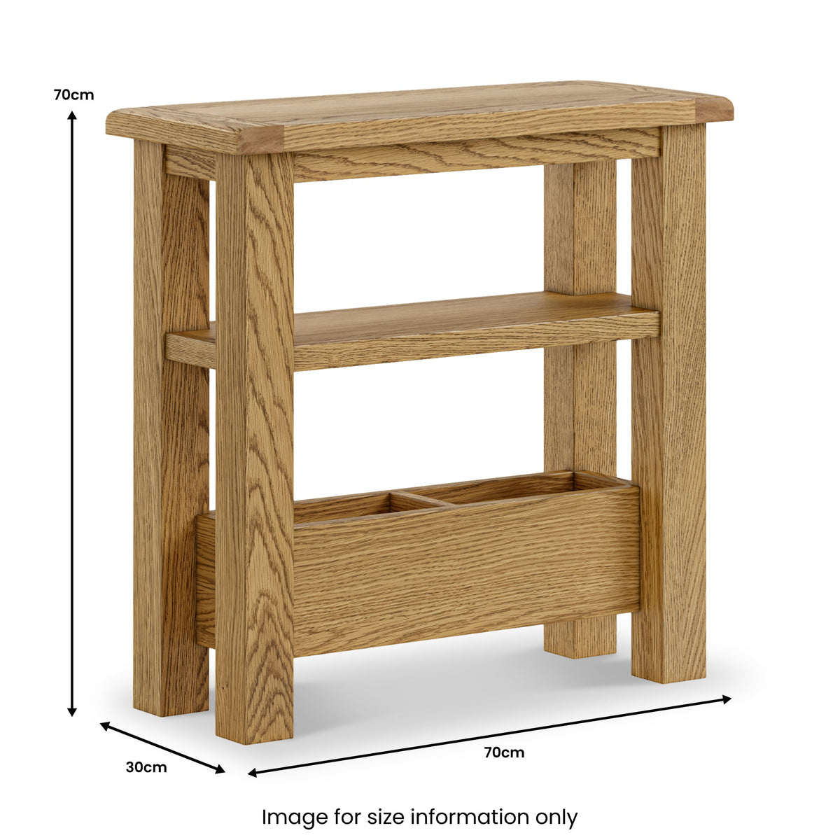 Zelah Oak Sofa Side Table