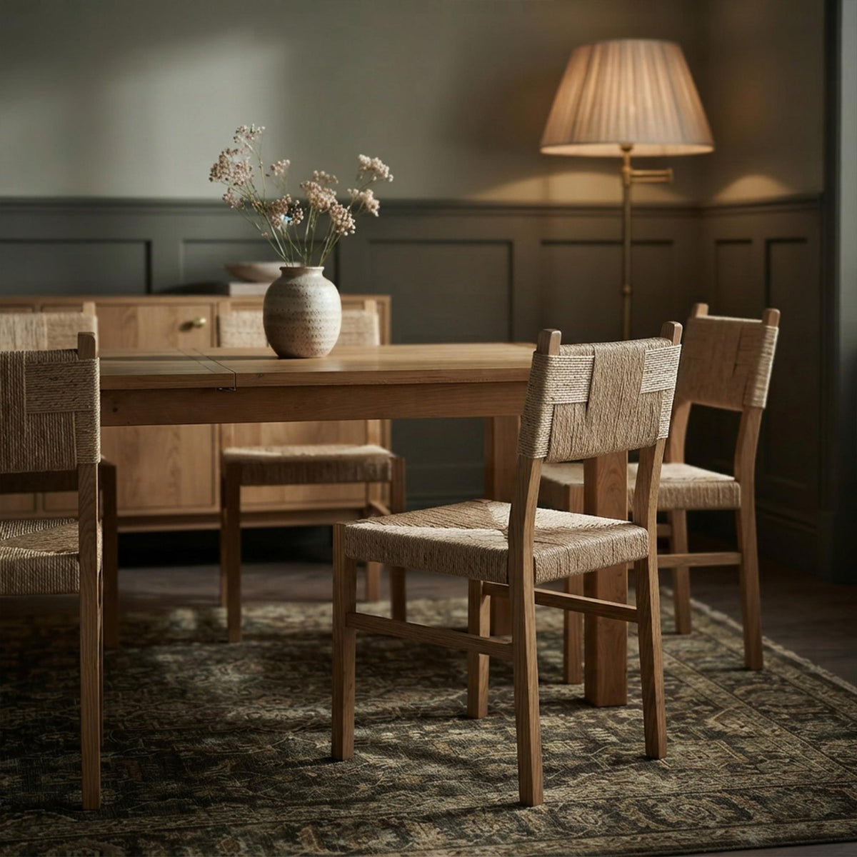 Zelah Oak Woven Dining Chair
