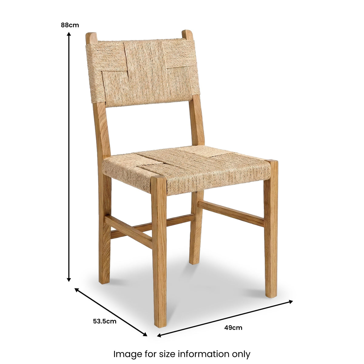 Zelah Oak Woven Dining Chair