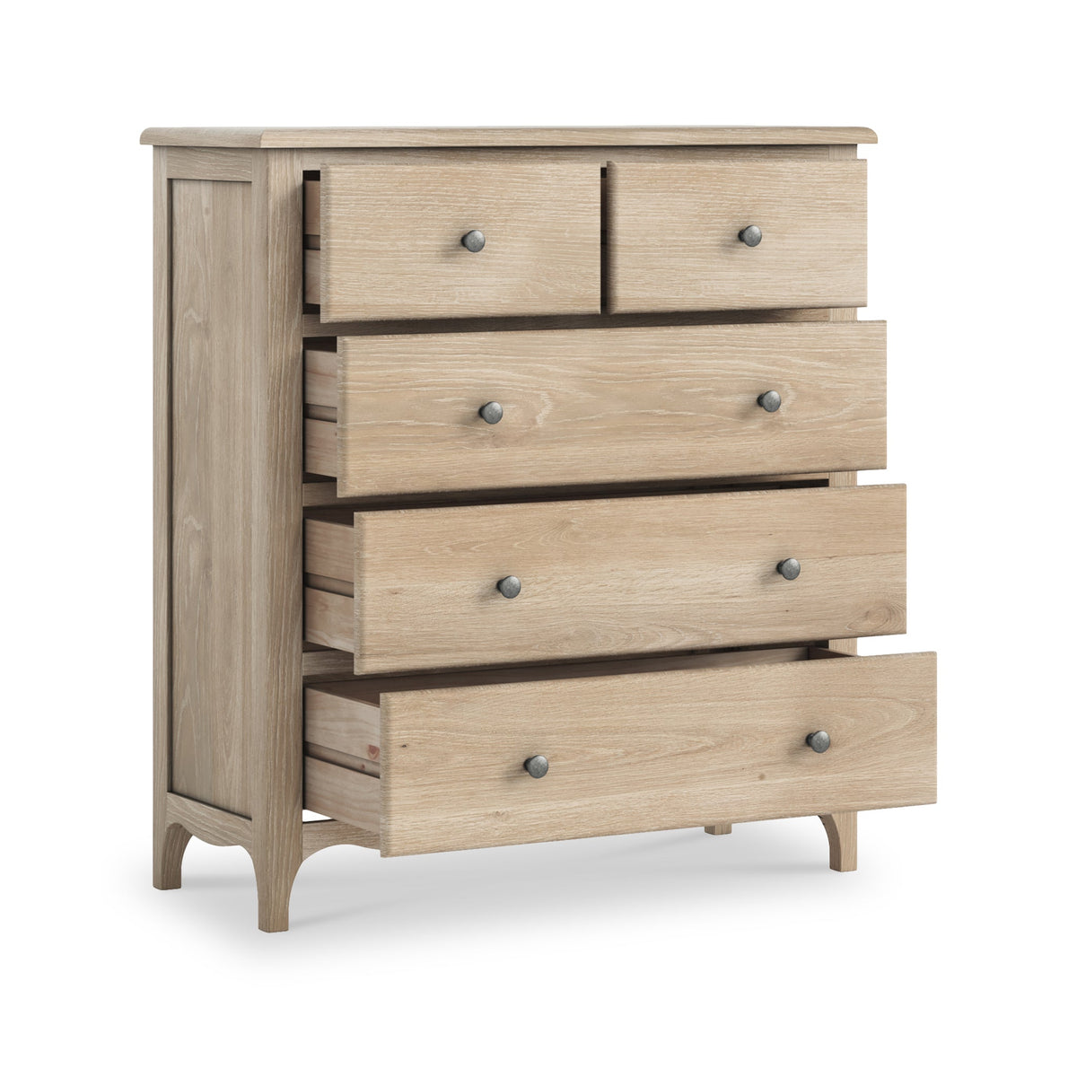 Celine Washed Oak XL 2 Over 3 Drawer Chest