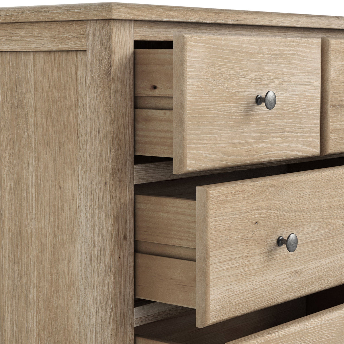 Celine Washed Oak XL 2 Over 3 Drawer Chest