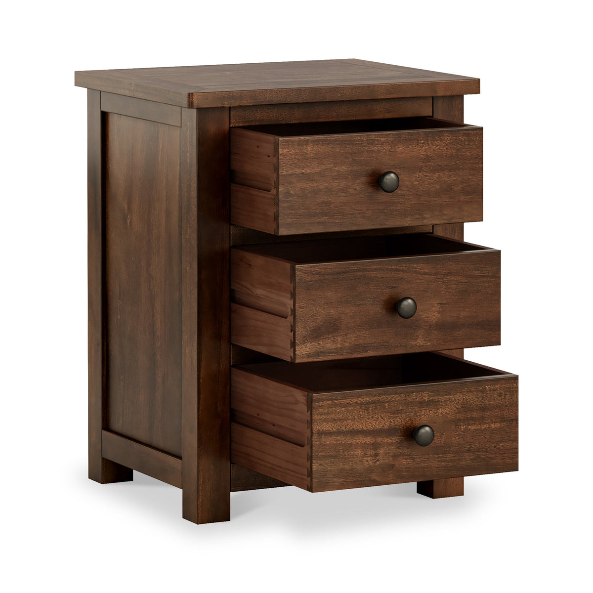Duchy Acacia XL 3 Drawer Bedside Table
