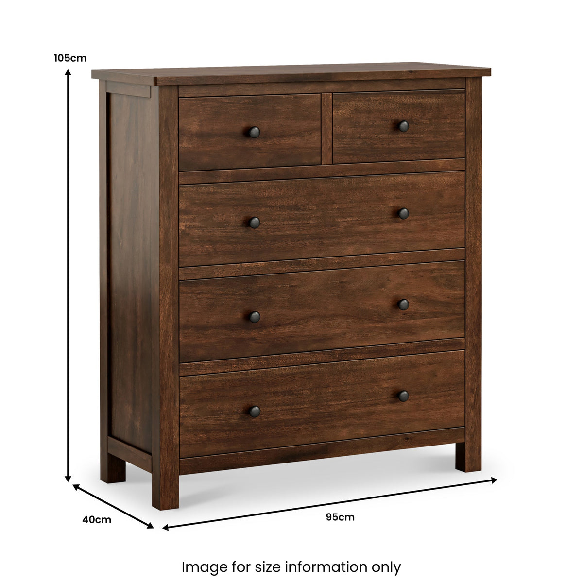 Duchy Acacia XL 2 Over 3 Chest Of Drawers