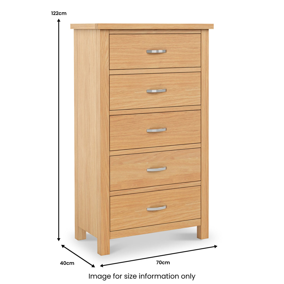 London Oak XL Tallboy Chest