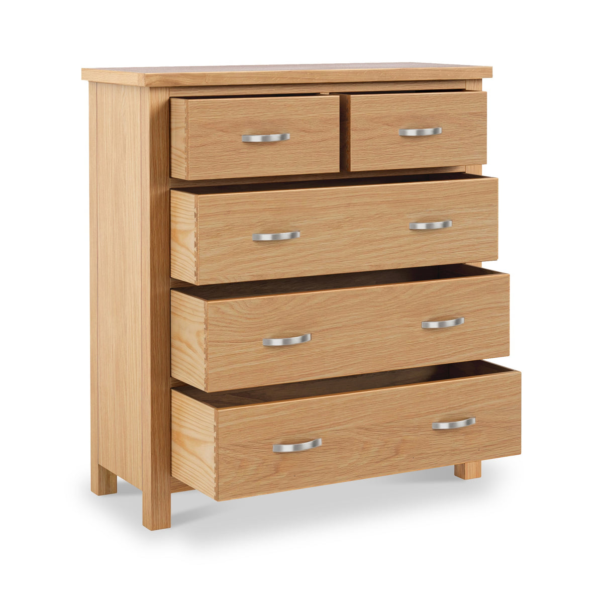 London Oak XL 2 Over 3 Chest Of Drawers