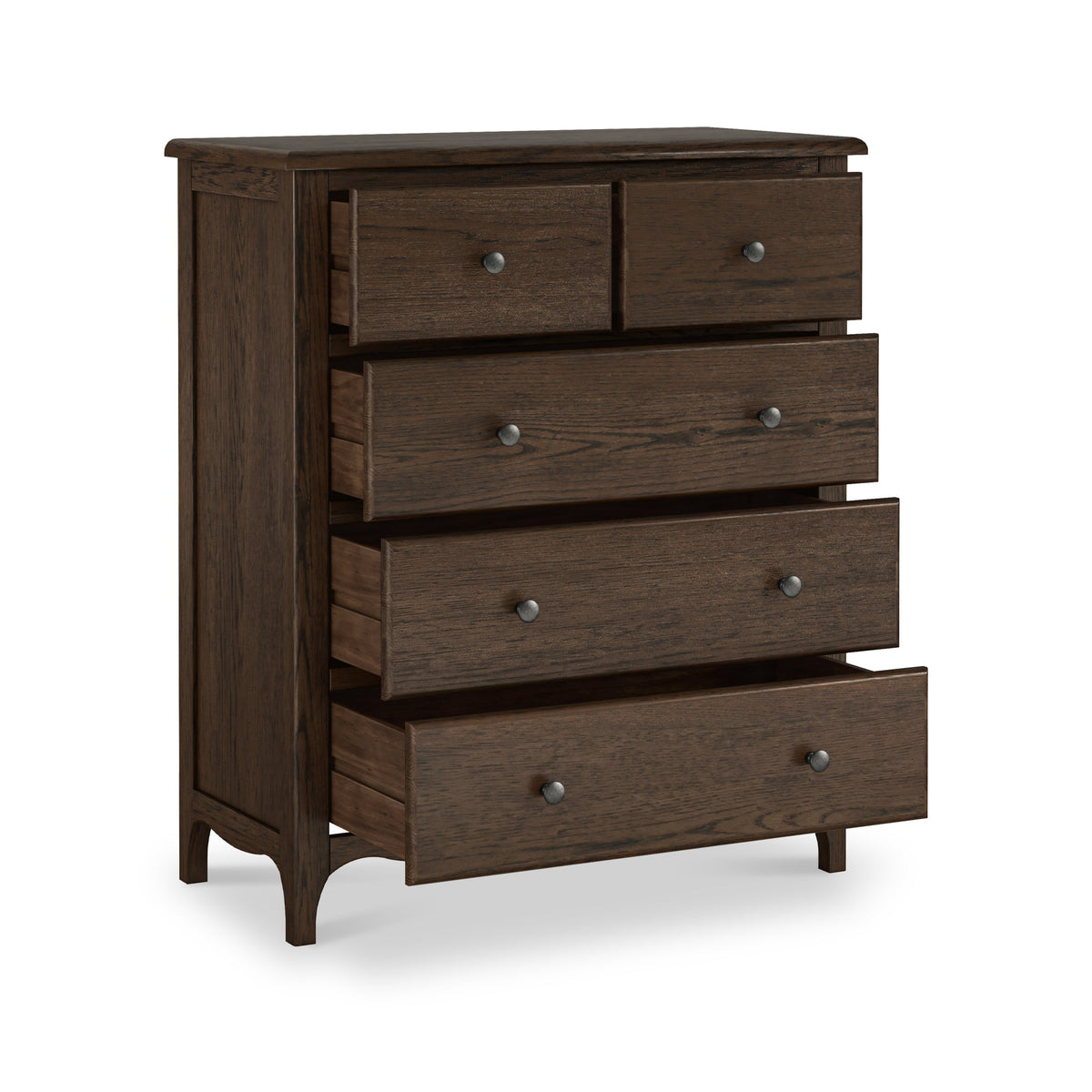 Celine Dark Oak 2 Over 3 Drawer Chest