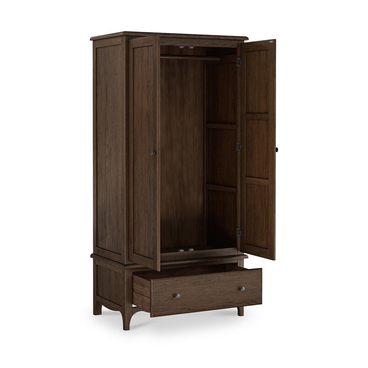 Celine Dark Oak Double Wardrobe