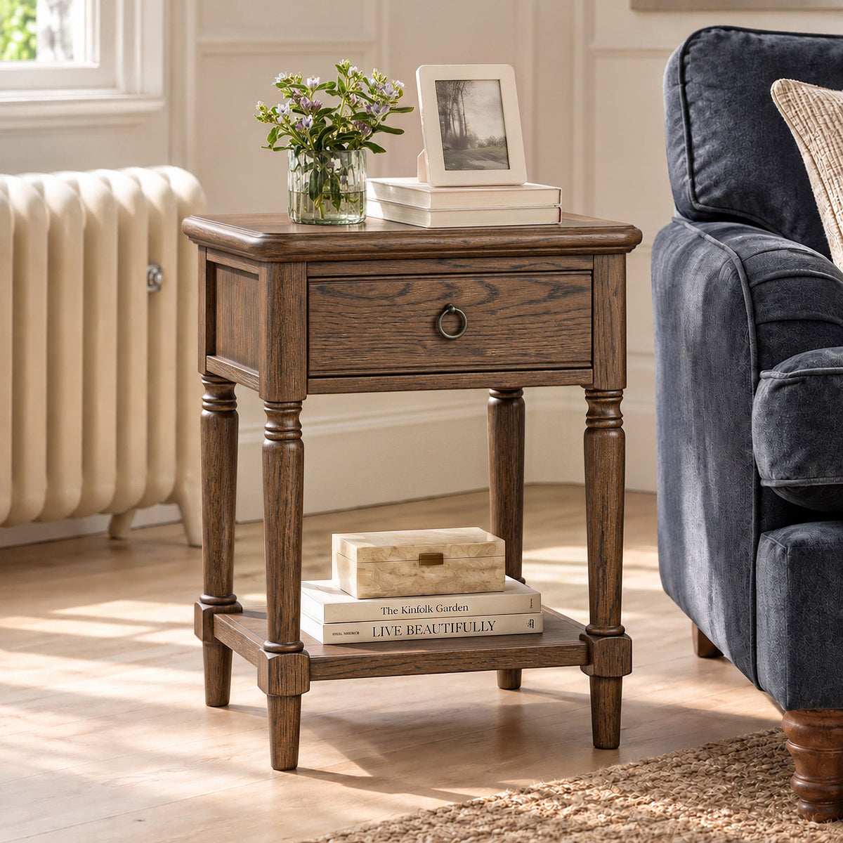 Rutland Dark Oak Lamp Table
