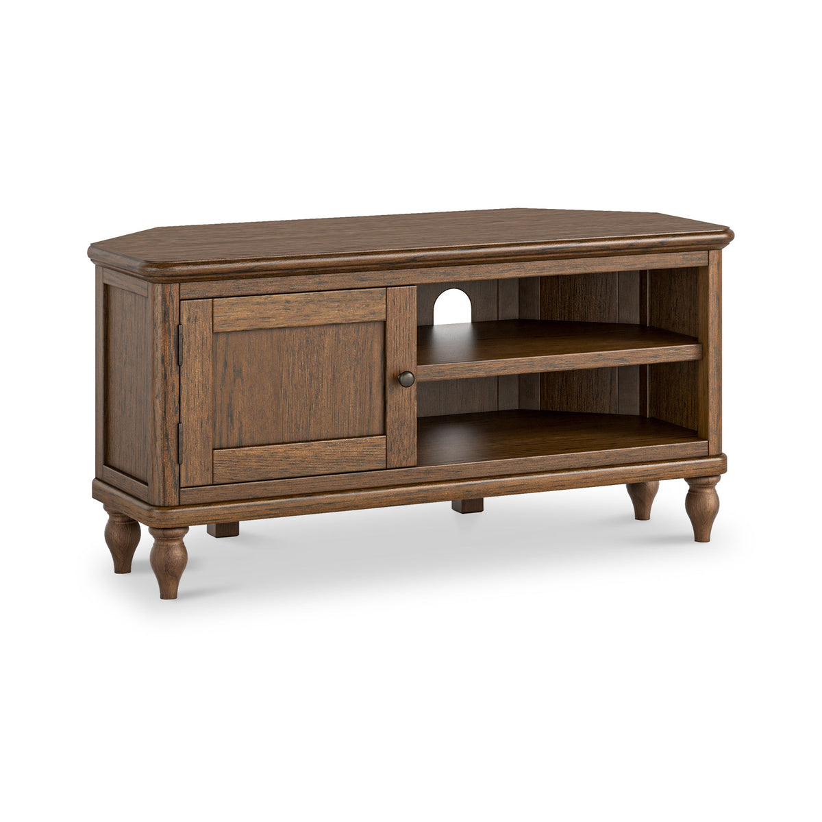 Rutland Dark Oak Corner TV Unit