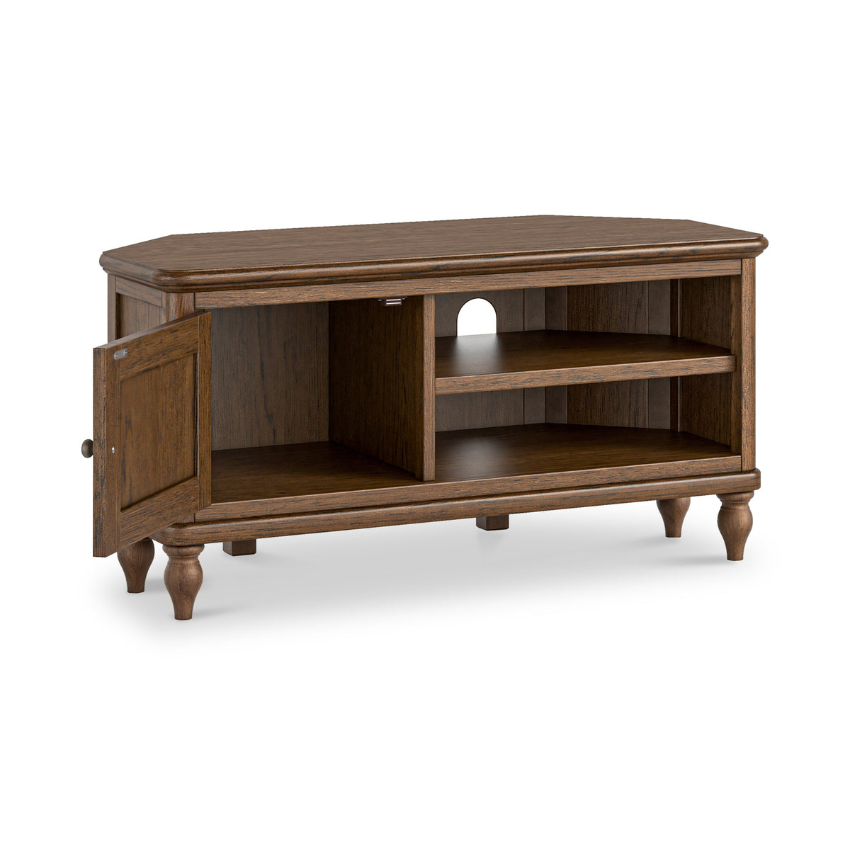 Rutland Dark Oak Corner TV Unit