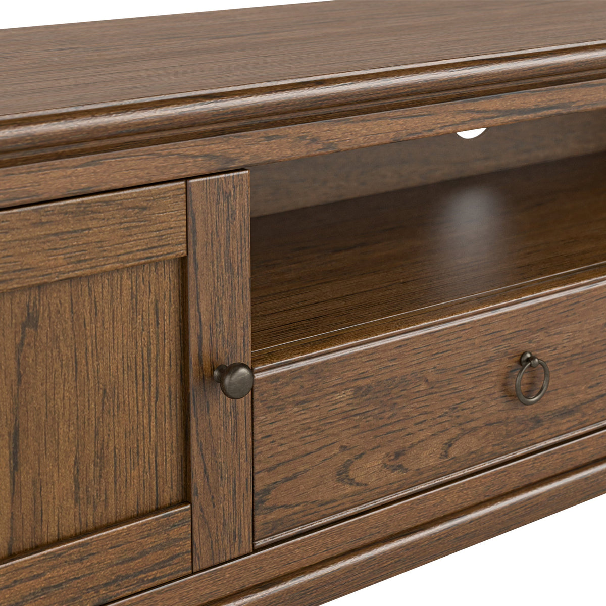 Rutland Dark Oak 200cm Extra Wide TV Unit
