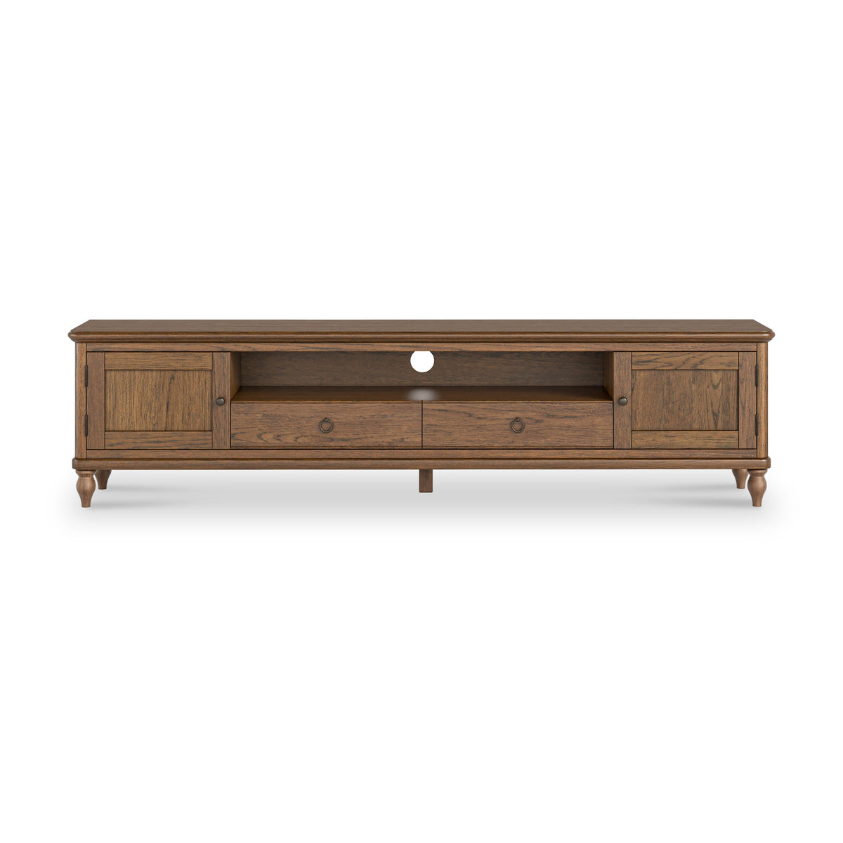 Rutland Dark Oak 200cm Extra Wide TV Unit