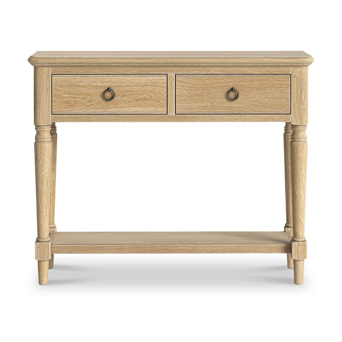 Rutland Oak Console Table With Shelf