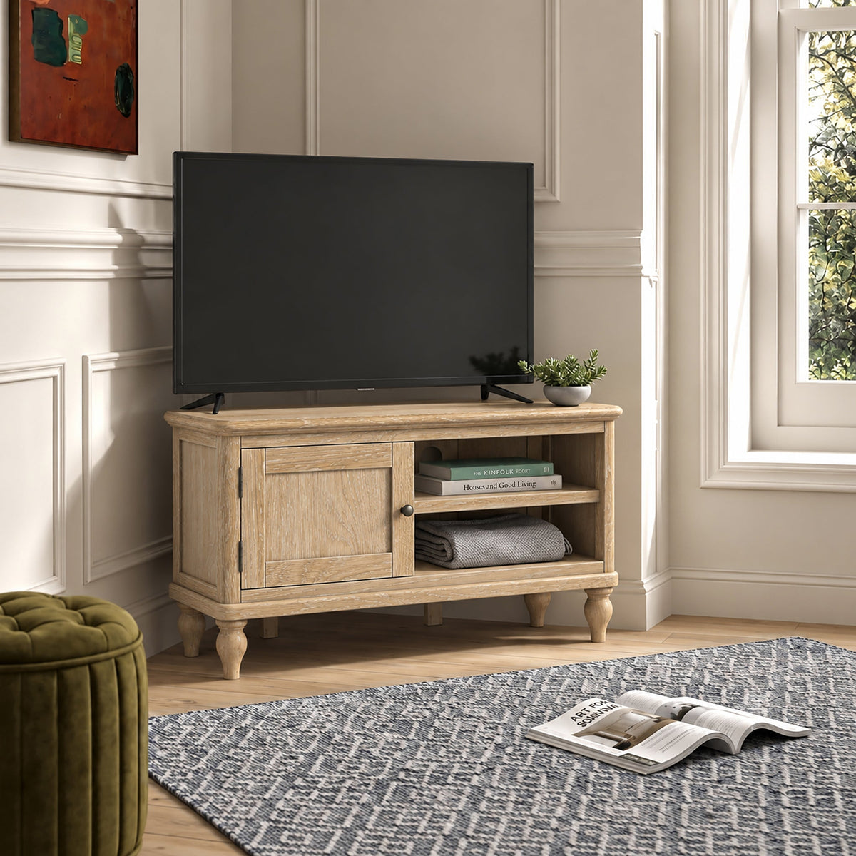 Rutland Oak Corner TV Unit
