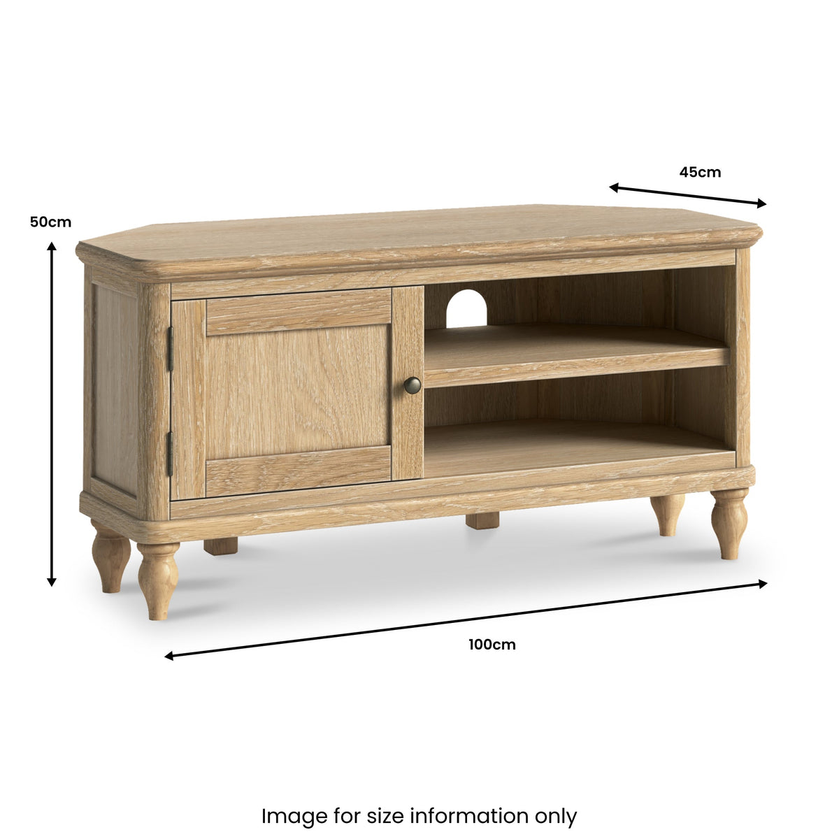 Rutland Oak Corner TV Unit