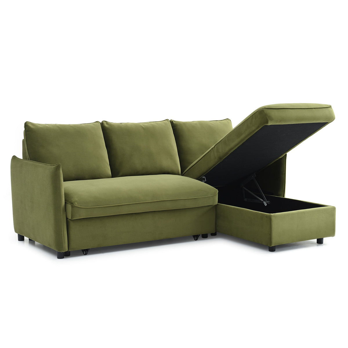 Thalia Velvet Corner Sofa Bed