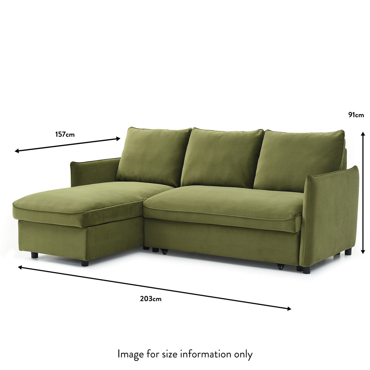 Thalia Velvet Corner Sofa Bed
