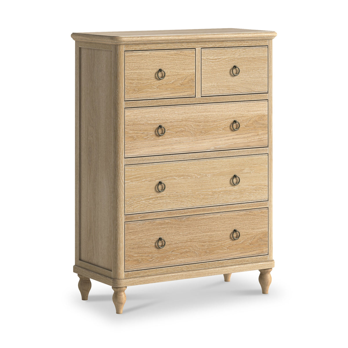 Rutland Oak 2 Over 3 Drawer Chest