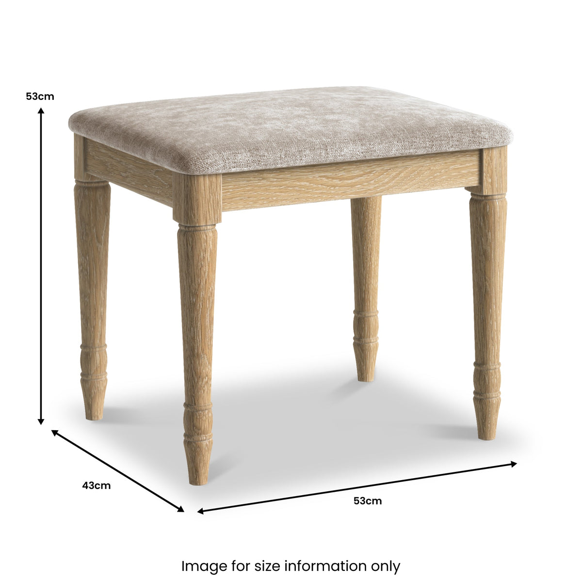 Rutland Oak Dressing Table Stool