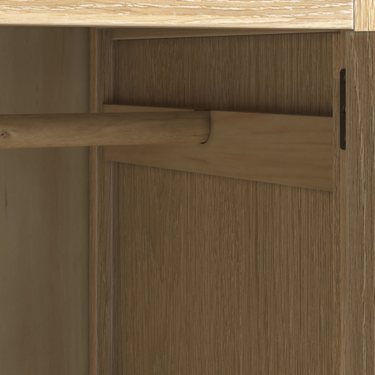 Rutland Oak Double Wardrobe With Drawer