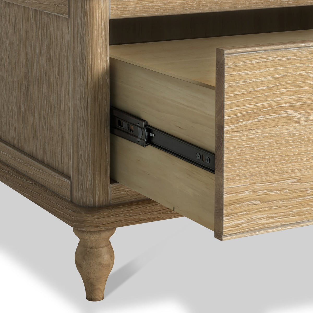 Rutland Oak Double Wardrobe With Drawer