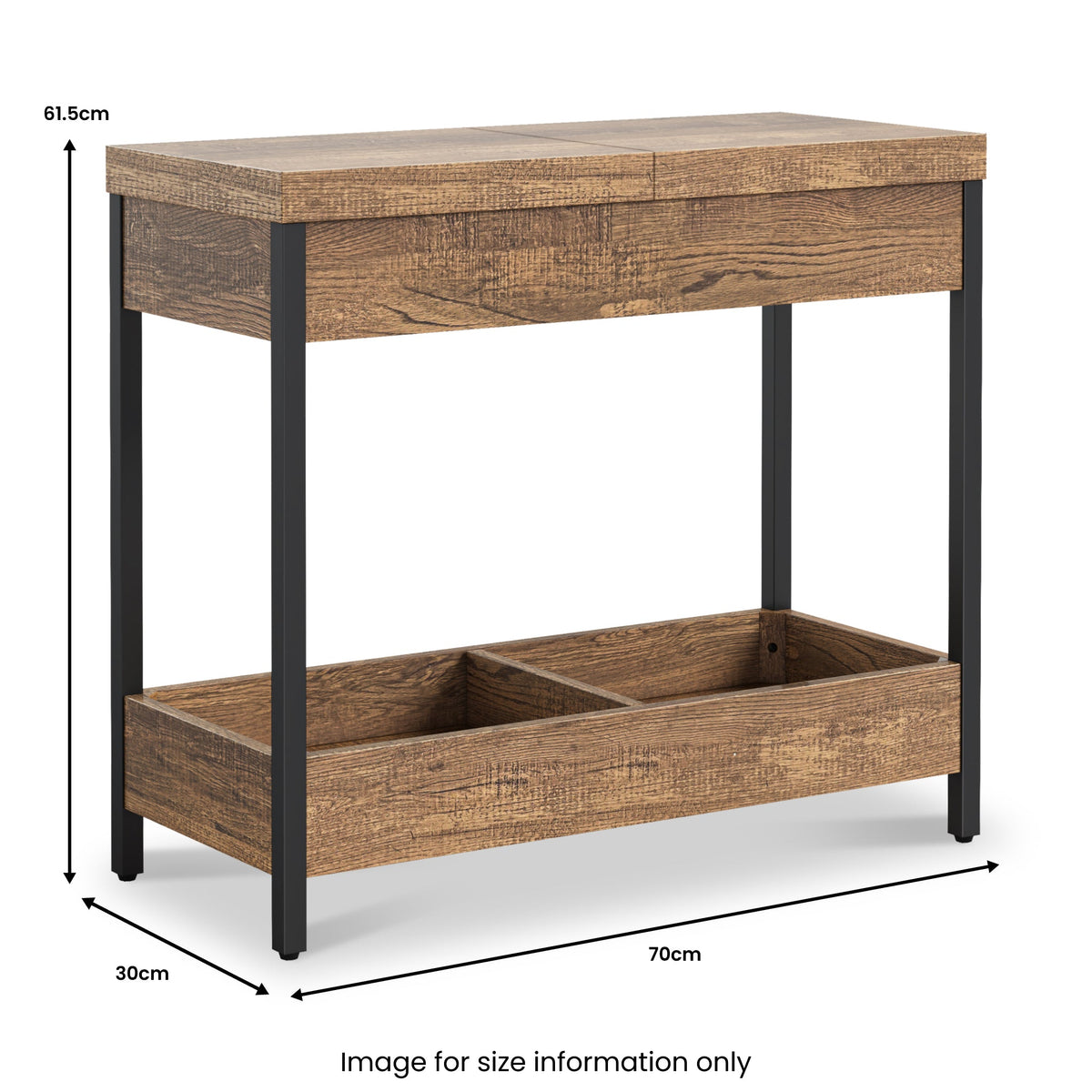 Orston Oak Sofa Side Table