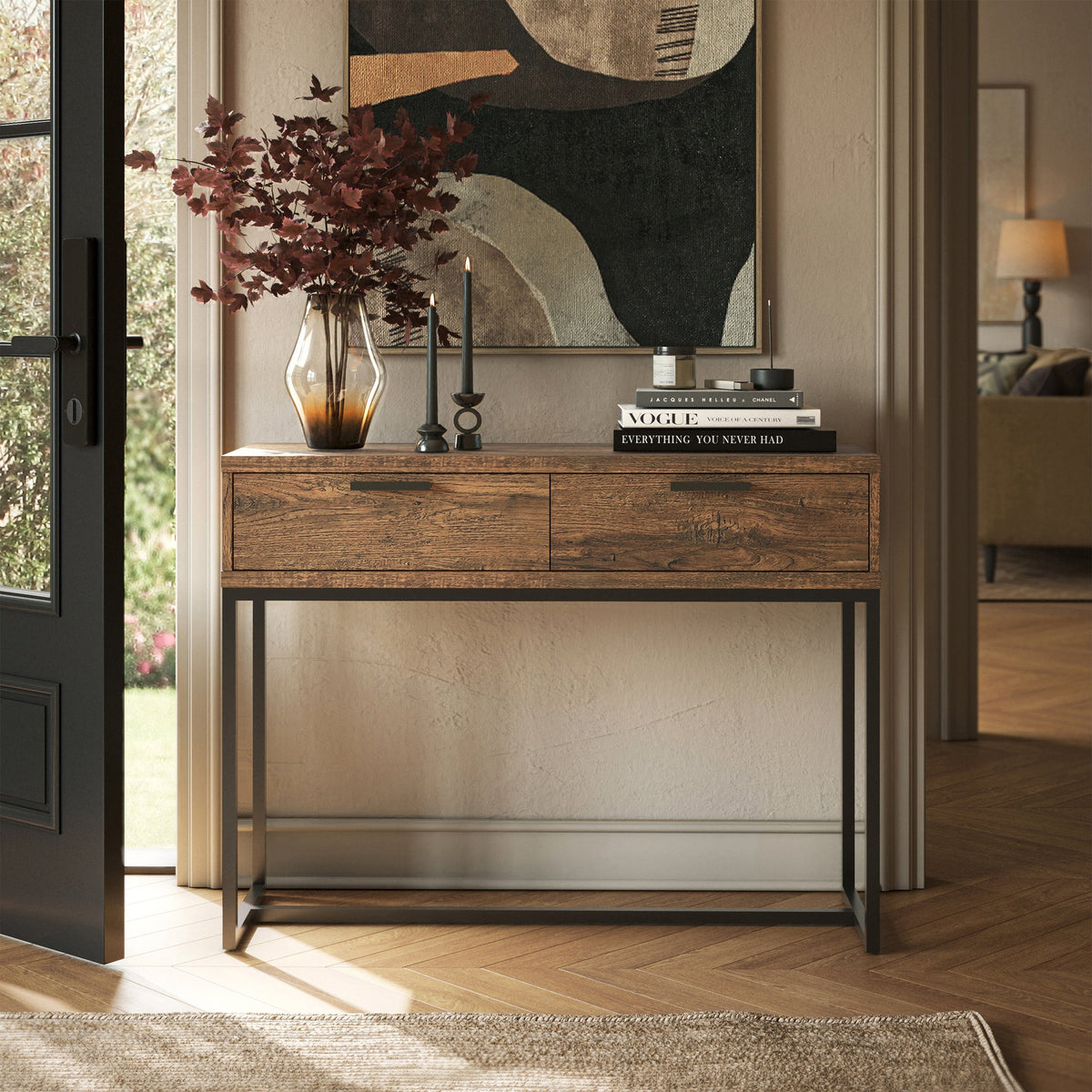 Orston Oak 2 Drawer Console Table