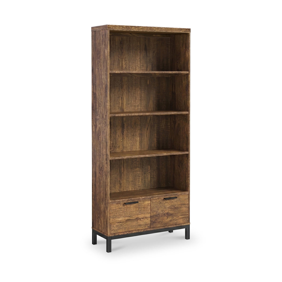 Orston Oak Bookcase With 2 Door Cupboard