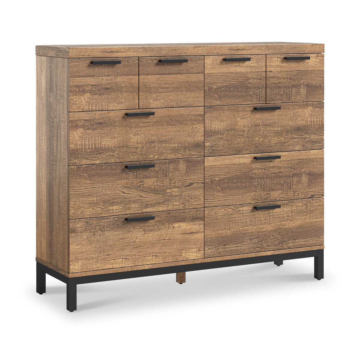Orston Oak 4 Over 6 Drawer Chest