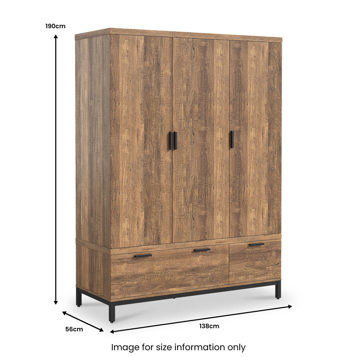 Orston Oak Triple Wardrobe & Drawers