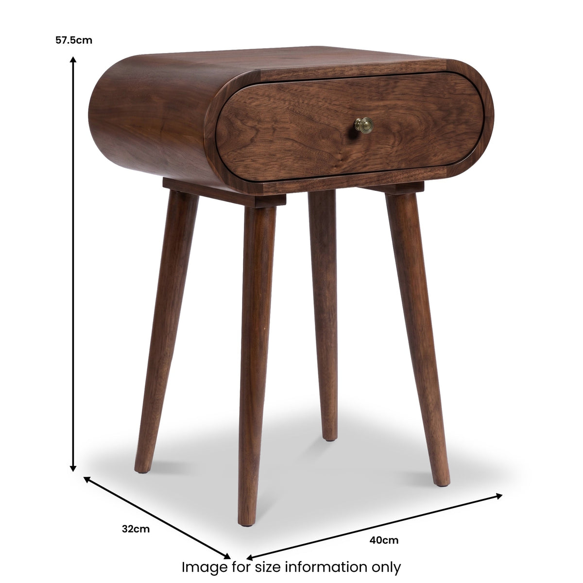 Cleo Dark Stain Mango Bedside Table