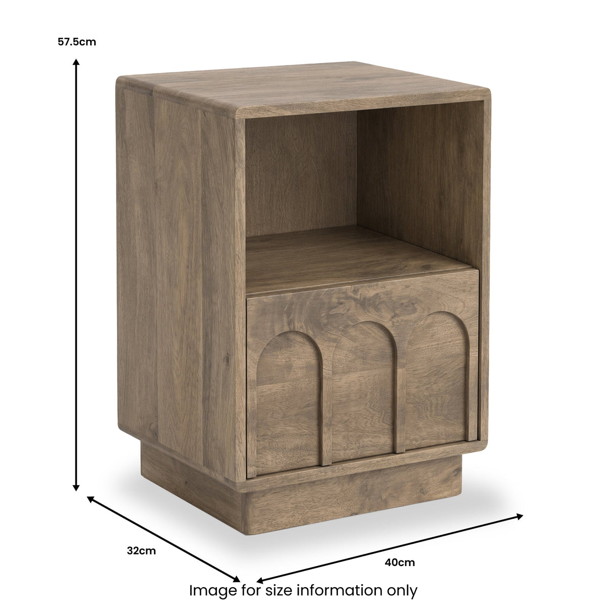 Rowan Light Stain Mango Bedside Table