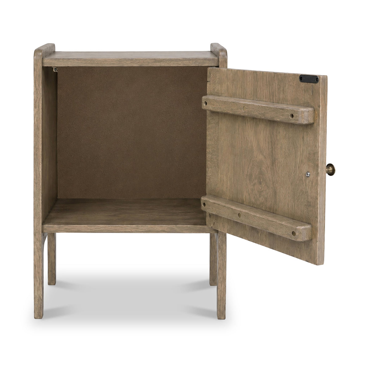 Selby Light Stain Mango Bedside Table with Door