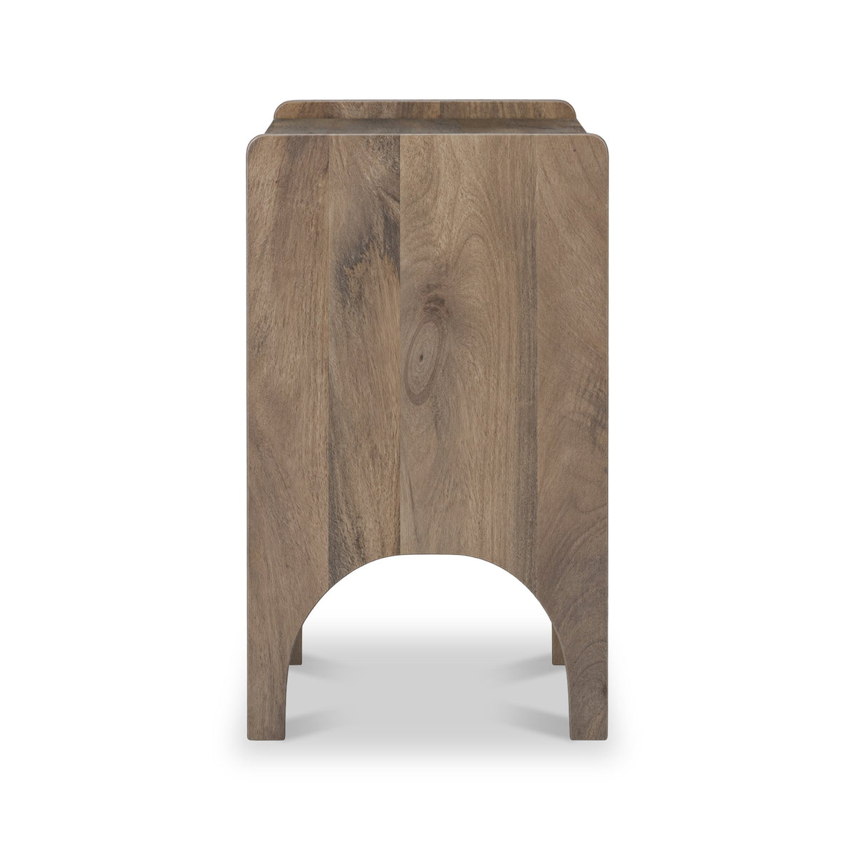 Selby Light Stain Mango Bedside Table with Door