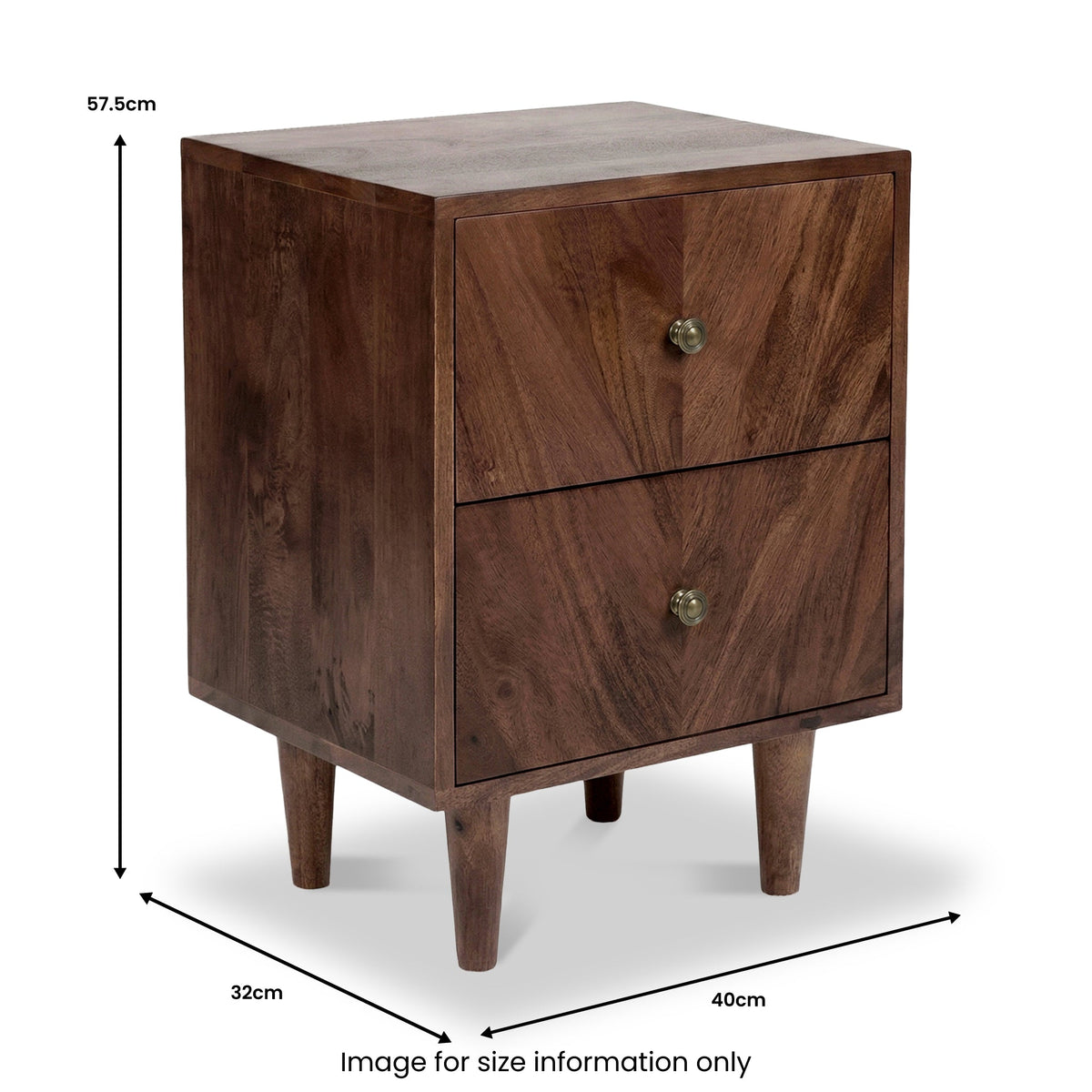 Orla Dark Stain Mango Bedside Table