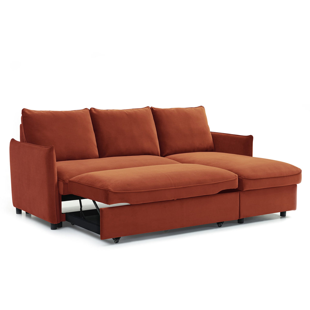 Thalia Velvet Corner Sofa Bed