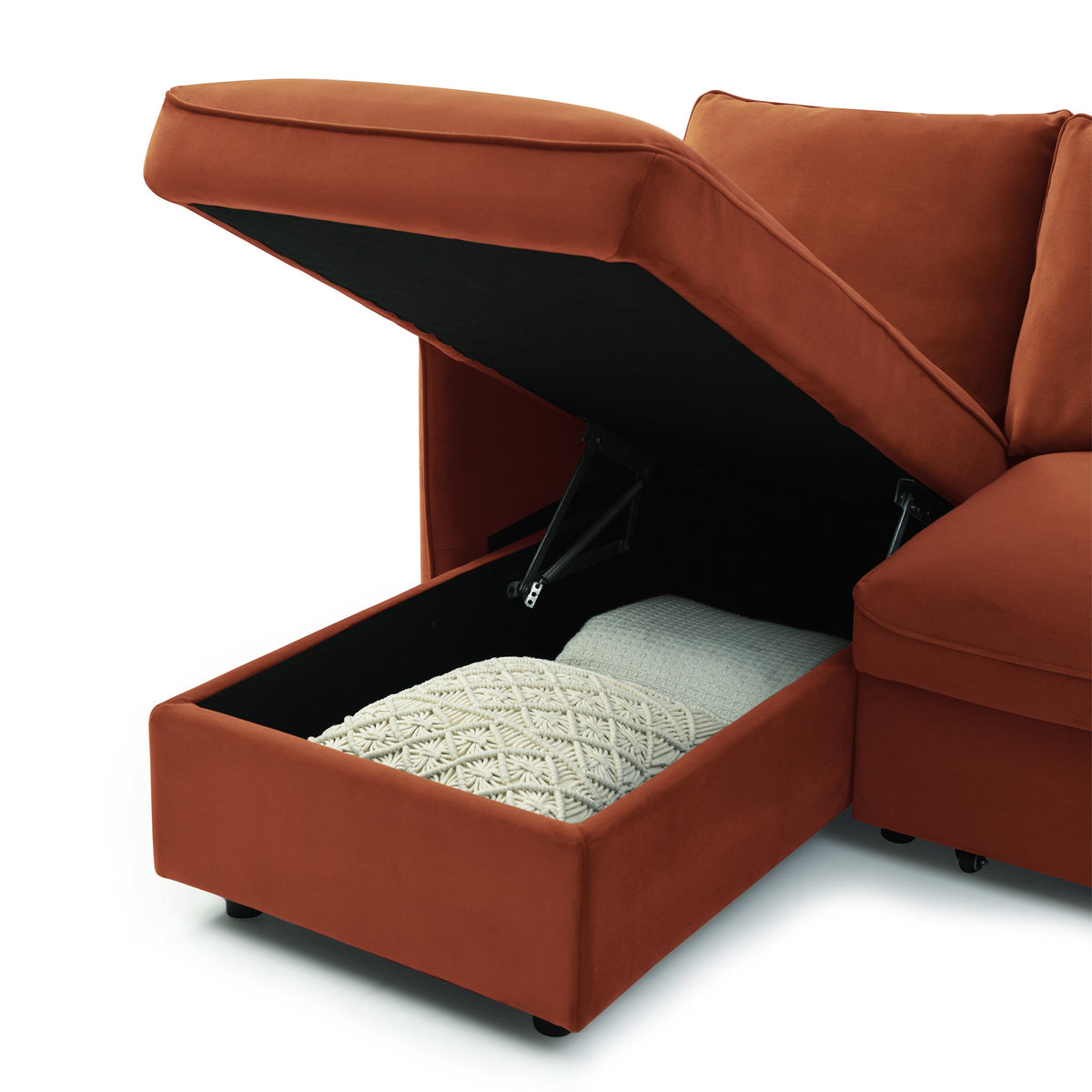Thalia Velvet Corner Sofa Bed