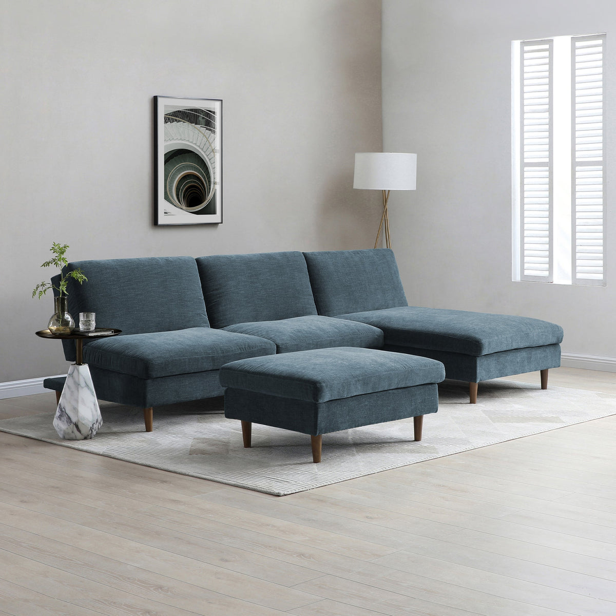 Carrington Chenille Footstool