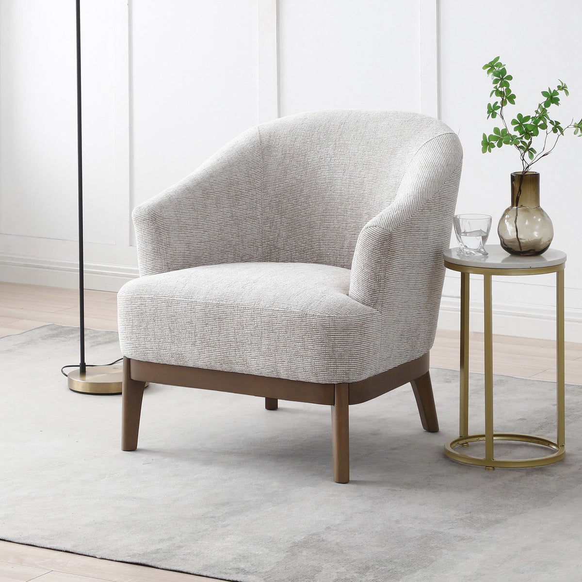 Toira Natural Woven Chenille Chair