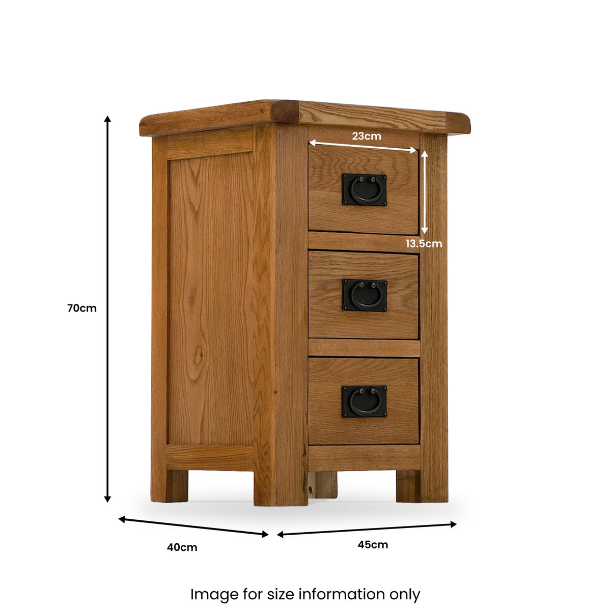 Zelah Oak Bedside Table