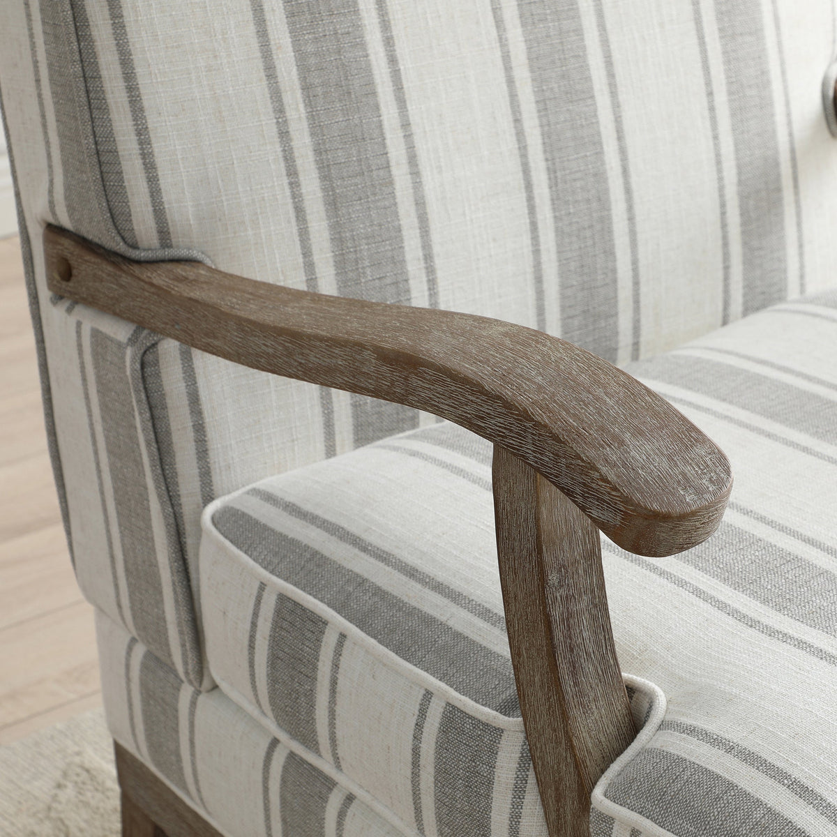 Sandringham Striped Linen Accent Chair