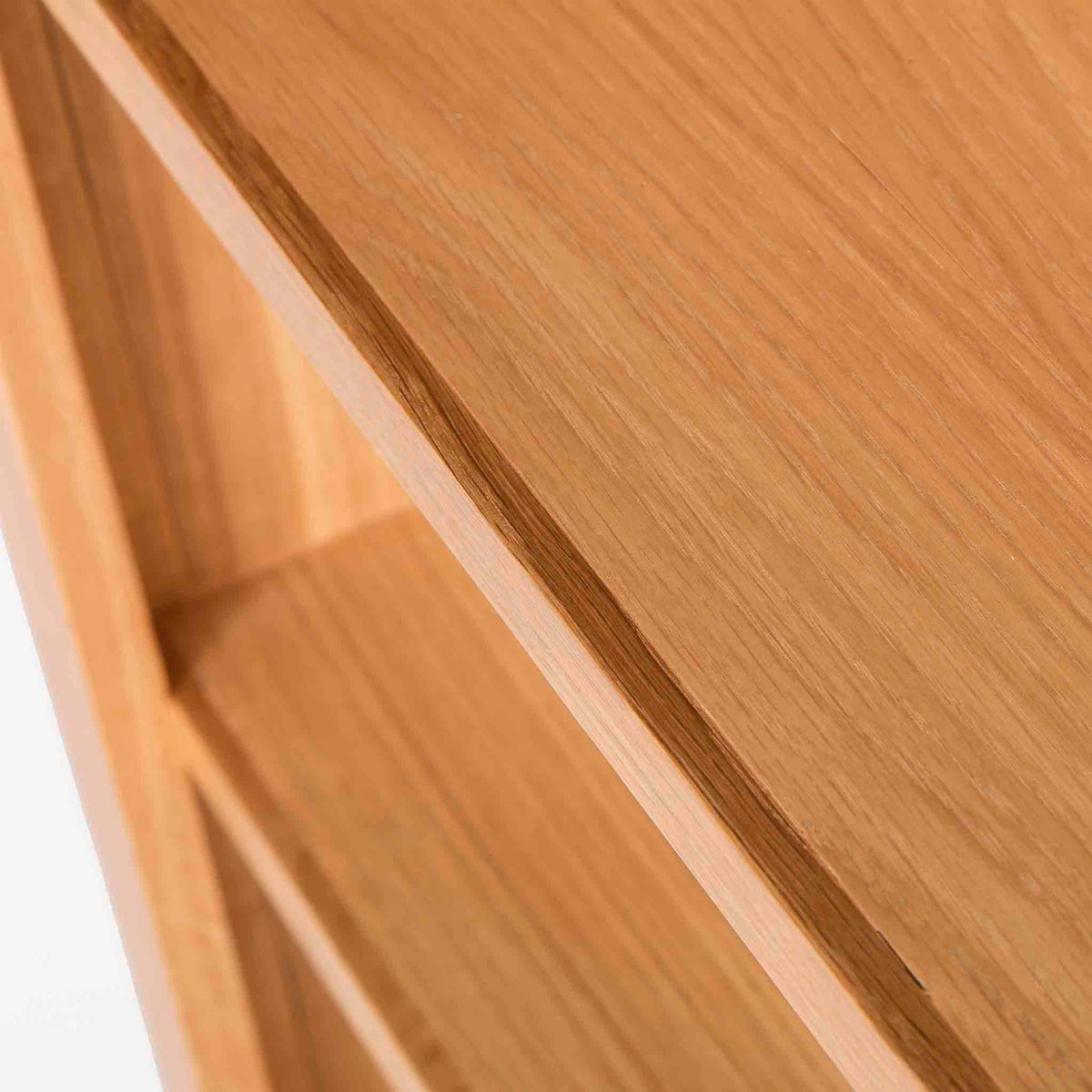 London Oak Slim Bookcase