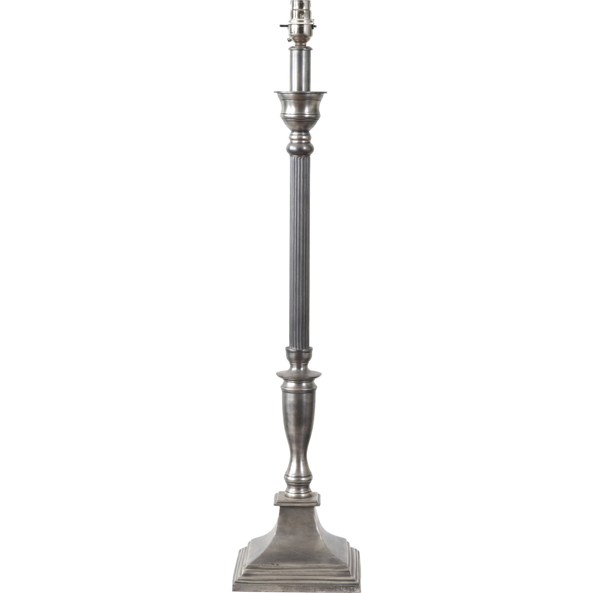 Canterbury Antique Silver Metal Table Lamp