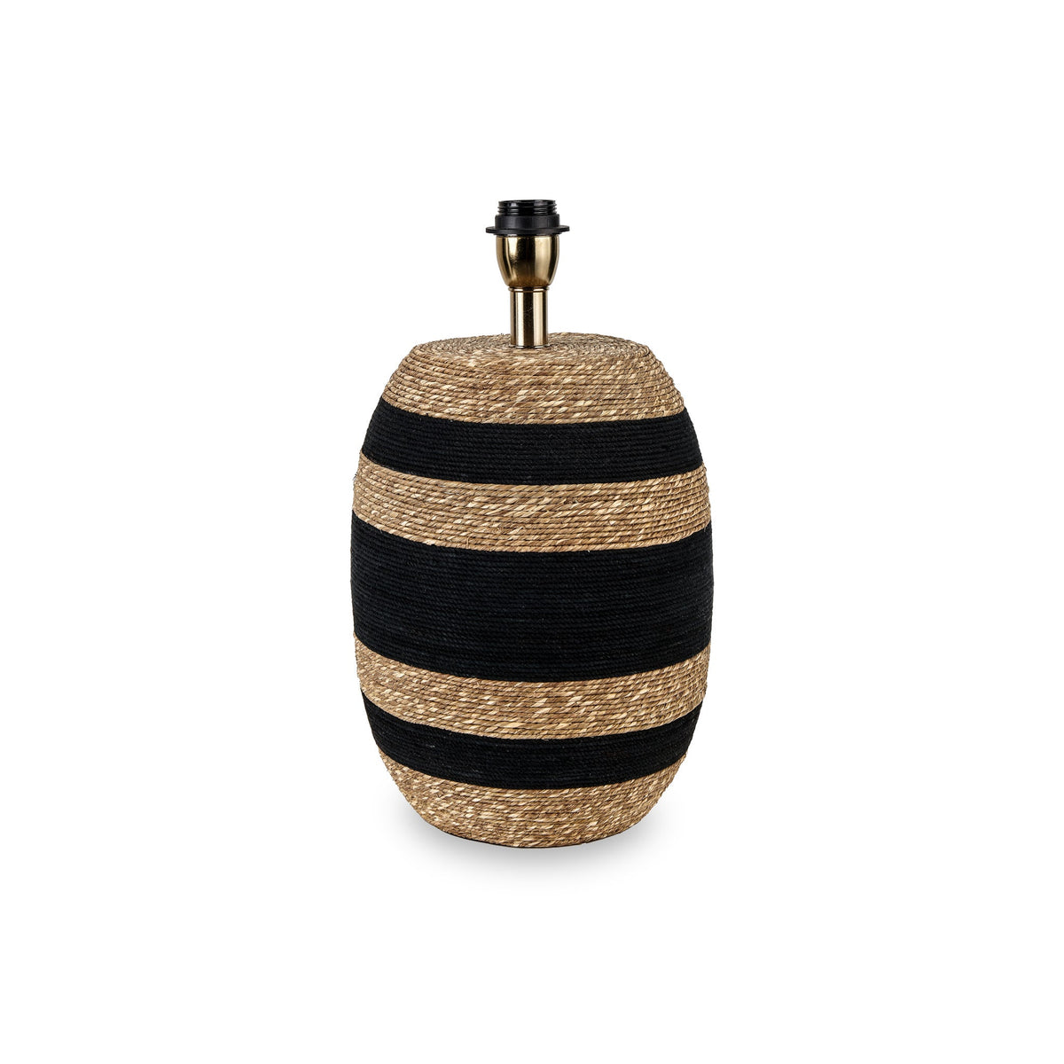 Kalutara Black and Natural Sea Grass Tall Table Lamp